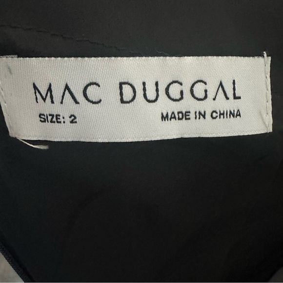 MAC DUGGAL One-Shoulder Floral Appliqué Midi-Dress - Picture 12 of 16